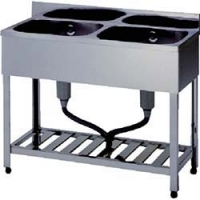 （株）東製作所 KPC2-750 アズマ　二槽シンクＢＧ無ホース付　７５０×４５０×８００