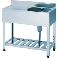 （株）東製作所 KPM1-1200R アズマ　一槽水切シンク右水槽　１２００×４５０×８００