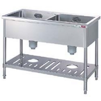 タニコー（株） TTS-2S-90NB タニコー　二槽シンク（ホース２本付）