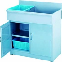 （株）新光化成 SN-120W 新光　塩ビ流し台　（２槽シンク）