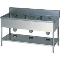 （株）マルゼン BS3154 マルゼン　三槽シンク（ホース付）