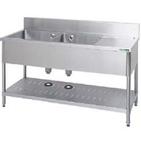 タニコー（株） TX-2SL-180 タニコー　水切り付ニ槽シンク