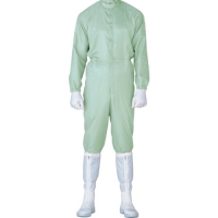 日本绿安全 MIDORI C1515G-L ミドリ安全　立体裁断構造超静電クリーンウェア