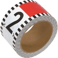 シンワ測定（株） 78196 シンワ　貼付ロッド＿合成紙製＿６０ｍｍ×２６ｍ＿赤白２０ｃｍ間隔＿目盛数字入り