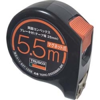 日本中山 TRUSCO  TERC-2555BMG-BK ＴＲＵＳＣＯ　両面コンベックス２５巾５．５ｍブレーキ付　マグネット爪　ブラック