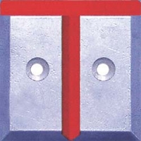 ＳＴＳ（株） SH-3-2 ＳＴＳ　境界用標示板（２穴・貼付用）ＳＨ－３　（１０枚入）