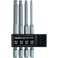 日本中山 TRUSCO  THBA-3456 ＴＲＵＳＣＯ　ボールポイント六角ビット４本組セット
