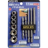 日本 TASCO ミツトモ 13607 ミツトモ　１１本組電動ビットとソケット組