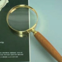 日本池田I.L.K  1436 池田レンズ　金枠製手持ちルーペ