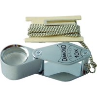 CH リーフ　宝石用ルーペＤＡ型チェーン付１０ｘ