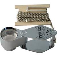 CH リーフ　宝石用ルーペＤＡ型チェーン付１８ｘ