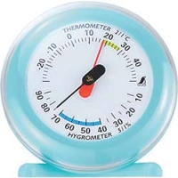 シンワ測定（株） 70498 シンワ　温湿度計　Ｑ－３　丸型　６．５ｃｍライトブルー