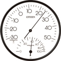 リズム時計工業（株） 9CZ057-003 シチズン　アナログ温湿度計　ホワイト