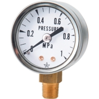 右下精器製造（株） S-01-0.1MP 右下　スター　（圧力計）（Ａ枠立型・φ４０）　圧力レンジ０．０～０．１０ＭＰａ