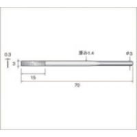 （株）ナカニシ 62303 ナカニシ　ダイヤモンドヤスリ（ラスター・ミニラスター専用）　全長７０ｍｍ刃長１５ｍｍ刃幅３．０ｍｍ