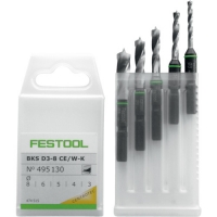 （株）ハーフェレジャパン 495130 ＦＥＳＴＯＯＬ　木工用ドリルビットセットＳ　ＢＫＳ　Ｄ３－８　ＣＥ／Ｗ－Ｋ