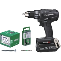 パナソニック（株）エコソリューションズ社 EZ74A2LJ2GB-SPAXCP Ｐａｎａｓｏｎｉｃ　充電ドリルドライバー（黒）＋ＳＰＡＸ　ビット＆ネジセット