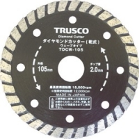 日本中山 TRUSCO  TDCW-105 ＴＲＵＳＣＯ　ダイヤモンドカッター　１０５Ｘ２ＴＸ７ＷＸ２０Ｈ　ウェーブ