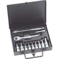 日本水户工机 MITOLOY  PH213M ミトロイ　１／４　ヘックスソケット　ケースセット　９コマ１３点