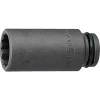 日本水户工机 MITOLOY  P3ML-19 ミトロイ　３／８　インパクトレンチ用　ソケット（１２角）　ロング　１９ｍｍ