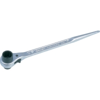 （株）スーパーツール SR-1721C スーパー　建築用・両口ラチェットレンチ（爪式）本体メッキ仕上