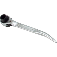 （株）基陽 4040 ＫＨ　曲りシノ付ラチェットレンチ　１７×１９　シルバー