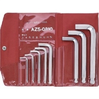 日本旭金属 ASH  AZS0810 ＡＳＨ　メッキボールポイントショート六角棒レンチセット８本組