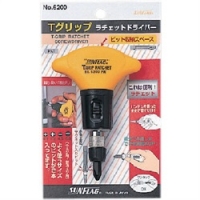 （株）新亀製作所 6200 サンフラッグ　Ｔグリップラチェットドライバー