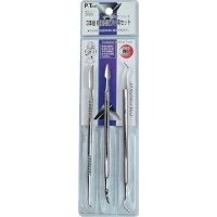 日本 TASCO ミツトモ 04665 Ｐ・ＴＯＯＬ　３本組精密両頭プロ用組　オールステンレス