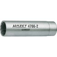 日本角田 HAZET  4766-2 ＨＡＺＥＴ　スパークプラグソケットレンチ（１２角）　差込角９．５ｍｍ対辺１４ｍｍ