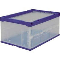 IRIS  HDOC-75L ＩＲＩＳ　５５７７００　ハード折りたたみコンテナ　ブルー／クリア