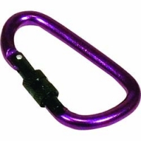 （株）基陽 85A-4 ＫＨ　アルミ合金カラビナＤ環ロック付　紫