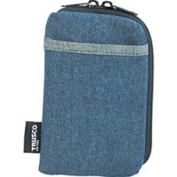 日本中山 TRUSCO  TDC-S101 ＴＲＵＳＣＯ　デニムスマホケース　２ポケット　ブルー
