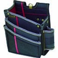 （株）基陽 HSA17K ＫＨ　進化ウエストバッグ３段　黒／緋　左