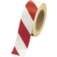 ユニット（株） 863-661 ユニット　ユニテープ白赤　ペットフィルム　５０ｍｍ幅×２０ｍ巻