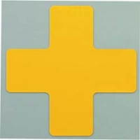 日本NITOMS   Y6039 ニトムズ　耐久フロアサインズＸ型Ｍ黄１０枚