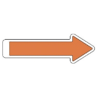 ユニット（株） 862-21 ユニット　矢印テープ橙　ペットフィルム　５枚組　３００×９０