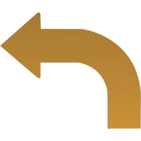 ユニット（株） 862-11L ユニット　矢印テープ左黄（１０枚組）　ペットフィルム　５０幅用（０．１６厚）