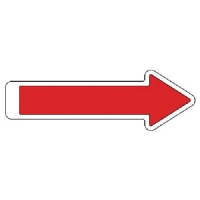 ユニット（株） 862-19 ユニット　矢印テープ赤　ペットフィルム　５枚組　３００×９０