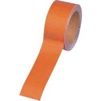 ユニット（株） 374-80 ユニット　高輝度テープ（オレンジ）４５ｍｍ幅×１０ｍ　ポリエステル樹脂フィルム