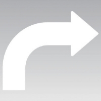 ユニット（株） 862-10R ユニット　矢印テープ右白（１０枚組）　ペットフィルム　５０幅用（０．１６厚）