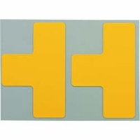 日本NITOMS   Y6037 ニトムズ　耐久フロアサインズＴ型Ｍ黄２０枚