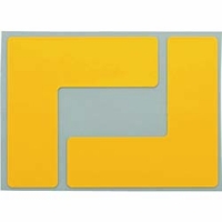 日本NITOMS   Y6033 ニトムズ　耐久フロアサインズＬ型Ｍ黄２０枚