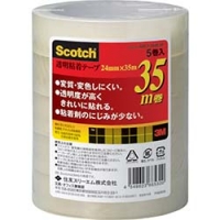 美国 3M  文具・オフィス事業部 500-3-2435-5P ３Ｍ　透明粘着テープ５００　２４ｍｍＸ３５ｍ　５巻パック