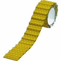 （株）日本緑十字社 265051 緑十字　波状マイクロプリズム反射テープ　黄　４５ｍｍ幅×１ｍ　厚み：５ｍｍ　高輝度＋広角反射タイプ