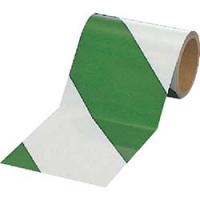 ユニット（株） 374-16 ユニット　反射トラテープ緑／白　ポリエステル樹脂フィルム　１５０ｍｍ幅×１０ｍ