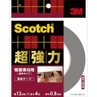 美国 3M  コンシューマーマーケット販売本部 SRO-12 ３Ｍ　スコッチ　超強力両面テープ　粗面素材用　薄手タイプ　１２ｍｍＸ４ｍ