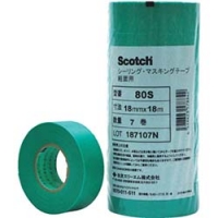 美国 3M  テープ・接着剤製品事業部 80S 21X18 ３Ｍ　マスキングテープ（粗面用）　２１ｍｍＸ１８ｍ　６巻入
