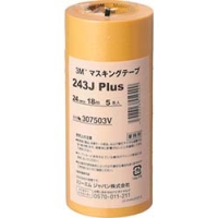 美国 3M  オート・アフターマーケット製品事業部 243J 24 ３Ｍ　マスキングテープ　２４３Ｊ　Ｐｌｕｓ　２４ｍｍＸ１８ｍ　５巻入り