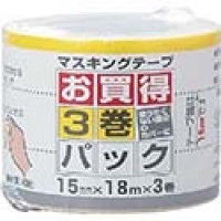 KOWA   11780 ＫＯＷＡ　マスキングテープ３巻パック１５ｍｍ